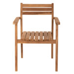 ΠΟΛΥΘΡΟΝΑ ERIETTA ΞΥΛΟ TEAK ΣΤΟΙΒΑΖΟΜΕΝΗ HM9534 ΣΕ ΦΥΣΙΚΟ ΧΡΩΜΑ 60x54x87Y εκ. - Image 3