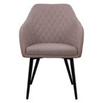 ΠΟΛΥΘΡΟΝΑΚΙ CHARLES HM8522.07 ΜΕ ΥΦΑΣΜΑ ΜΠΕΖ & PU ΜΠΕΖ 57x63x83Υ εκ. - Image 3