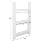 ΡΑΦΙΕΡΑ ΤΟΙΧΟΥ SANI HM18223.01 ΜΕΛΑΜΙΝΗ ΣΕ ΛΕΥΚΟ 60x10x90Υεκ. (3 ΡΑΦΙΑ) - Image 2