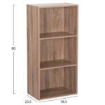 ΡΑΦΙΕΡΑ ΤΟΙΧΟΥ CUBICON HM9941.02 SONAMA OAK ΜΕΛΑΜΙΝΗ 38,5x23,5x80Υεκ. - Image 2