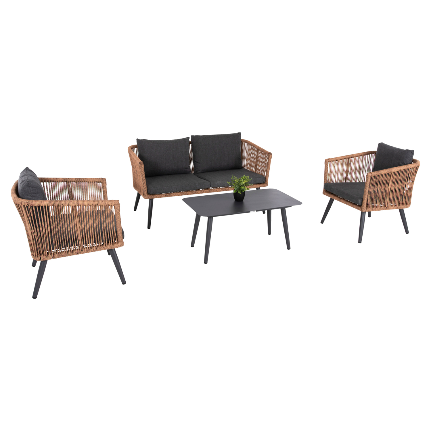 saloni-exchoroy-4tmch-fb9605703-aloymant-8 ΣΑΛΟΝΙ ΕΞ.ΧΩΡΟΥ 4ΤΜΧ FREJA HM6057.03 ΑΛΟΥΜ.ΑΝΘΡΑΚΙ-PE RATTAN ΜΠΕΖ-ΑΝΘΡΑΚΙ ΜΑΞΙΛΑΡΙΑ - Image 1