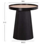 ΣΕΤ 2ΤΜΧ ΤΡΑΠΕΖΙΑ ΣΑΛΟΝΙΟΥ DUNCAN HM21081 MDF ΚΑΙ ΚΕΡΑΜΙΚΟ TOP Φ80εκ & Φ45εκ - Image 3