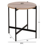 ΣΕΤ 2ΤΜΧ ΤΡΑΠΕΖΙΑ ΣΑΛΟΝΙΟΥ RONDA HM21089.02 MDF ΣΟΝΑΜΑ Φ80εκ & Φ50εκ - Image 3