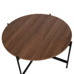 ΣΕΤ 2ΤΜΧ ΤΡΑΠΕΖΙΑ ΣΑΛΟΝΙΟΥ RONDA HM21089.03 MDF ΣΕ ΚΑΡΥΔΙ ΧΡΩΜΑ Φ80εκ & Φ50εκ - Image 5