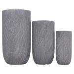 ΣΕΤ 3ΤΜΧ ΓΛΑΣΤΡΕΣ ΚΥΛΙΝΔΡΟΙ ΣΕΙΡΑ GARDENER HM4720 FIBERCLAY-ΧΡΩΜΑ CEMENT Φ44x79Υεκ - Image 6