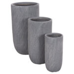 ΣΕΤ 3ΤΜΧ ΓΛΑΣΤΡΕΣ ΚΥΛΙΝΔΡΟΙ ΣΕΙΡΑ GARDENER HM4720 FIBERCLAY-ΧΡΩΜΑ CEMENT Φ44x79Υεκ - Image 7