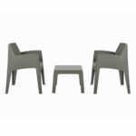 ΣΕΤ 3ΤΜΧ ΠΟΛΥΠΡΟΠΥΛΕΝΙΟΥ SLEEK HM21267.05 ΤΡΑΠΕΖΑΚΙ & 2 ΠΟΛΥΘΡΟΝΕΣ-DARK OLIVE GREEN - Image 4