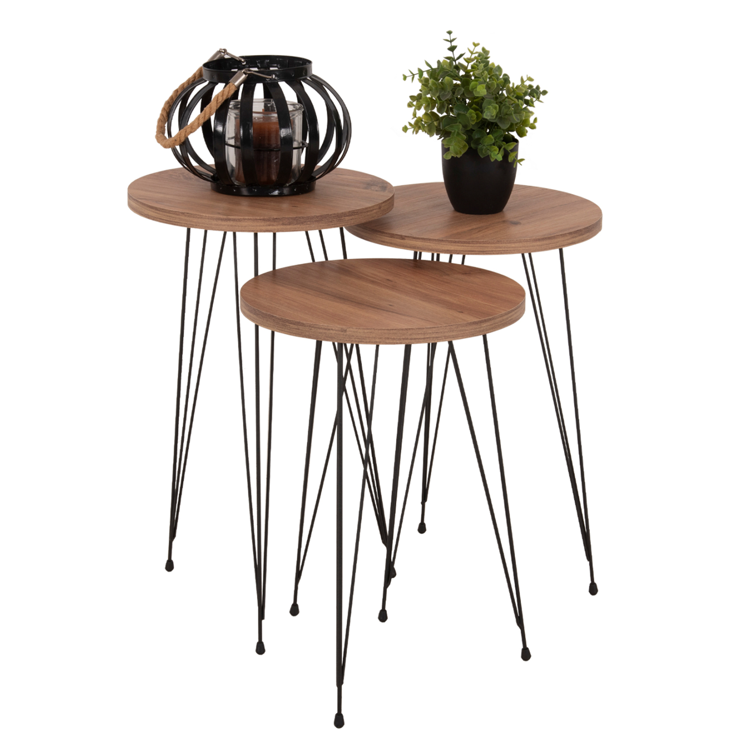 set-boithtrapezakia-fb91817304-melamini- ΣΕΤ ΒΟΗΘ.ΤΡΑΠΕΖΑΚΙΑ NISSA HM18173.04 ΜΕΛΑΜΙΝΗ ΣΕ ΦΥΣΙΚΟ-ΜΑΥΡΑ ΜΕΤΑΛ.ΠΟΔΙΑ - Image 1