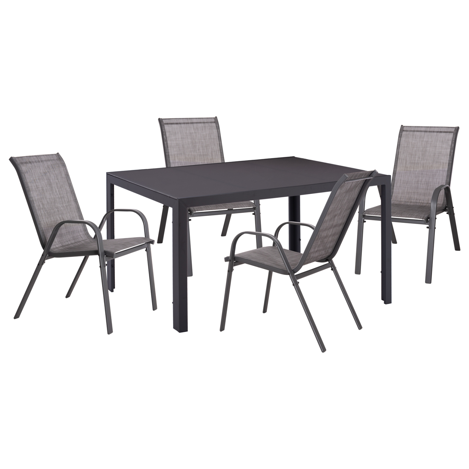 set-exchoroy-5tmch-fb921004-metaltrapezi ΣΕΤ ΕΞ.ΧΩΡΟΥ 5ΤΜΧ LEOFER HM21004 ΜΕΤΑΛ.ΤΡΑΠΕΖΙ-4 ΠΟΛΥΘΡΟΝΕΣ ΜΕΤΑΛΛΙΚΕΣ- ΓΚΡΙ - Image 1