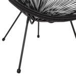 ΣΕΤ ΕΞΩΤΕΡΙΚΟΥ ΧΩΡΟΥ 3ΤΜΧ ACAPULCO HM21101 P.E.RATTAN-ΜΕΤΑΛΛΟ ΣΕ ΜΑΥΡΟ - Image 5