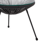ΣΕΤ ΕΞΩΤΕΡΙΚΟΥ ΧΩΡΟΥ 3ΤΜΧ ACAPULCO HM21101 P.E.RATTAN-ΜΕΤΑΛΛΟ ΣΕ ΜΑΥΡΟ - Image 8