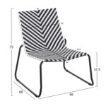 ΣΕΤ LOUNGE 3TMX ΕΞ.ΧΩΡΟΥ PONY HM21193 ΜΕΤΑΛΛΟ ΣΕ ΓΚΡΙ--ΣΥΝΘ.RATTAN ΣΕ ΛΕΥΚΟ-ΜΑΥΡΟ - Image 3