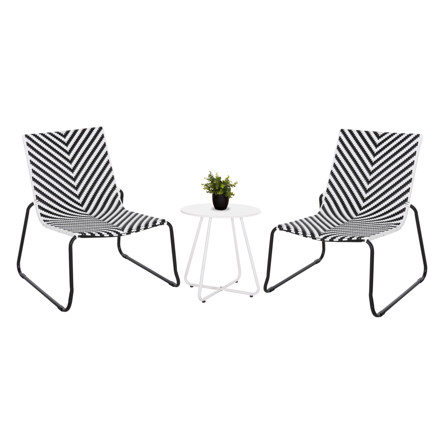 set-lounge-3tmx-exchoroy-fb921194-metall-2 ΣΕΤ LOUNGE 3TMX ΕΞ.ΧΩΡΟΥ PONY HM21193.02 ΜΕΤΑΛΛΟ ΚΑΙ ΣΥΝΘ.RATTAN ΣΕ ΛΕΥΚΟ-ΜΑΥΡΟ - Image 1