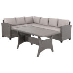 ΣΕΤ ΣΑΛΟΝΙ ΓΩΝΙΑ & ΤΡΑΠΕΖΙ CARSON HM6078.01 ΓΚΡΙ ΣΥΝΘ.RATTAN-ΜΑΞΙΛΑΡΙΑ - Image 4