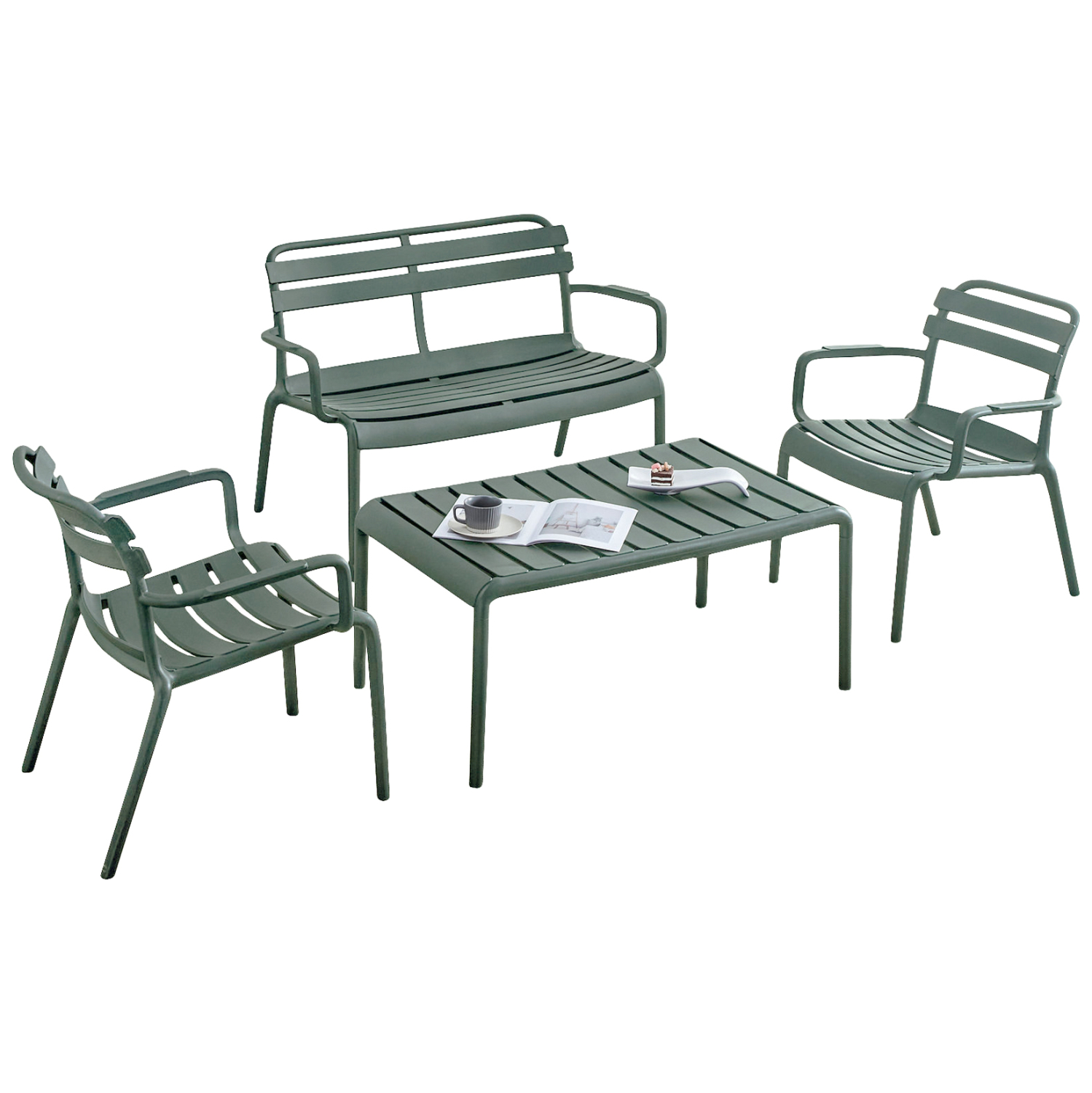 set-saloni-exoterikoy-choroy-4tmch-fb921-1 ΣΕΤ ΣΑΛΟΝΙ ΕΞΩΤΕΡΙΚΟΥ ΧΩΡΟΥ 4ΤΜΧ KORVER HM21096.05 ΠΟΛΥΠΡΟΠΥΛΕΝΙΟ DARK OLIVE GREEN - Image 1
