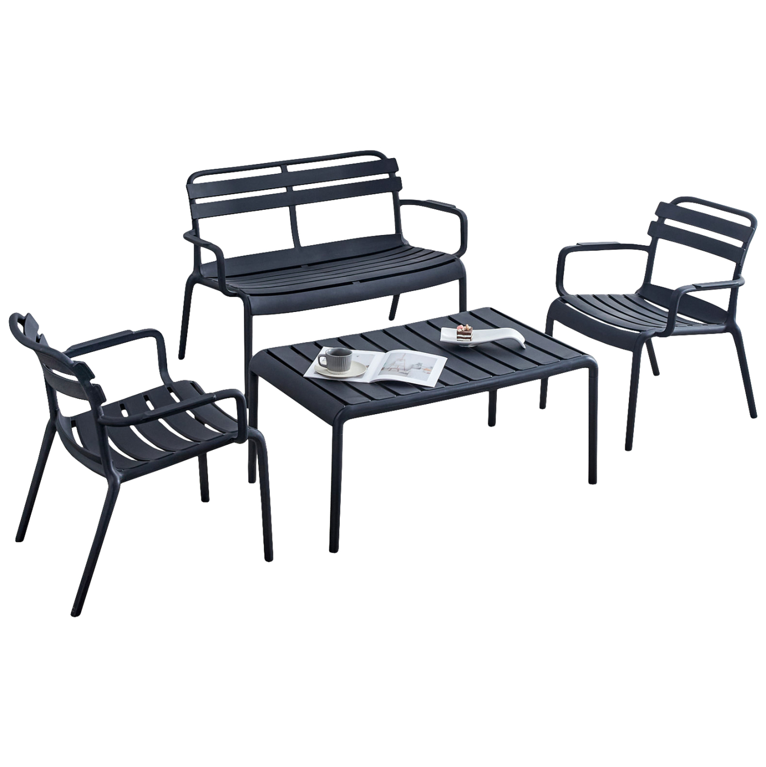 set-saloni-exoterikoy-choroy-4tmch-fb921-2 ΣΕΤ ΣΑΛΟΝΙ ΕΞΩΤΕΡΙΚΟΥ ΧΩΡΟΥ 4ΤΜΧ KORVER HM21096.02 ΠΟΛΥΠΡΟΠΥΛΕΝΙΟ ΜΑΥΡΟ - Image 1