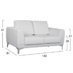 ΣΕΤ ΣΑΛΟΝΙΟΥ 2ΤΜΧ KENZIE ΜΕ ΛΕΥΚΟ PU HM11284.02 - Image 3