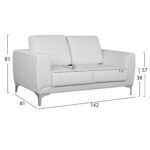 ΣΕΤ ΣΑΛΟΝΙΟΥ 2ΤΜΧ KENZIE ΜΕ ΛΕΥΚΟ PU HM11284.02 - Image 4