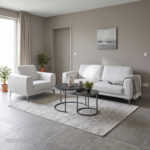 ΣΕΤ ΣΑΛΟΝΙΟΥ 3ΤΜΧ  KENZIE ΜΕ ΛΕΥΚΟ PU HM10329.01 - Image 2
