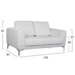 ΣΕΤ ΣΑΛΟΝΙΟΥ 3ΤΜΧ  KENZIE ΜΕ ΛΕΥΚΟ PU HM10329.01 - Image 4