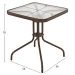 ΣΕΤ ΤΡΑΠΕΖΑΡΙΑ 3ΤΜΧ ΚΑΡΕΚΛΕΣ ΚΑΙ ΤΡΑΠΕΖΙ 60x60 HM5183.02 - Image 2
