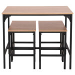 ΣΕΤ ΤΡΑΠΕΖΑΡΙΑ ΜΠΑΡ 5ΤΜΧ BOXY HM9882.01 ΜΑΥΡΟ ΜΕΤΑΛΛΟ-ΜΕΛΑΜΙΝΗ ΣΕ SONAMA - Image 5