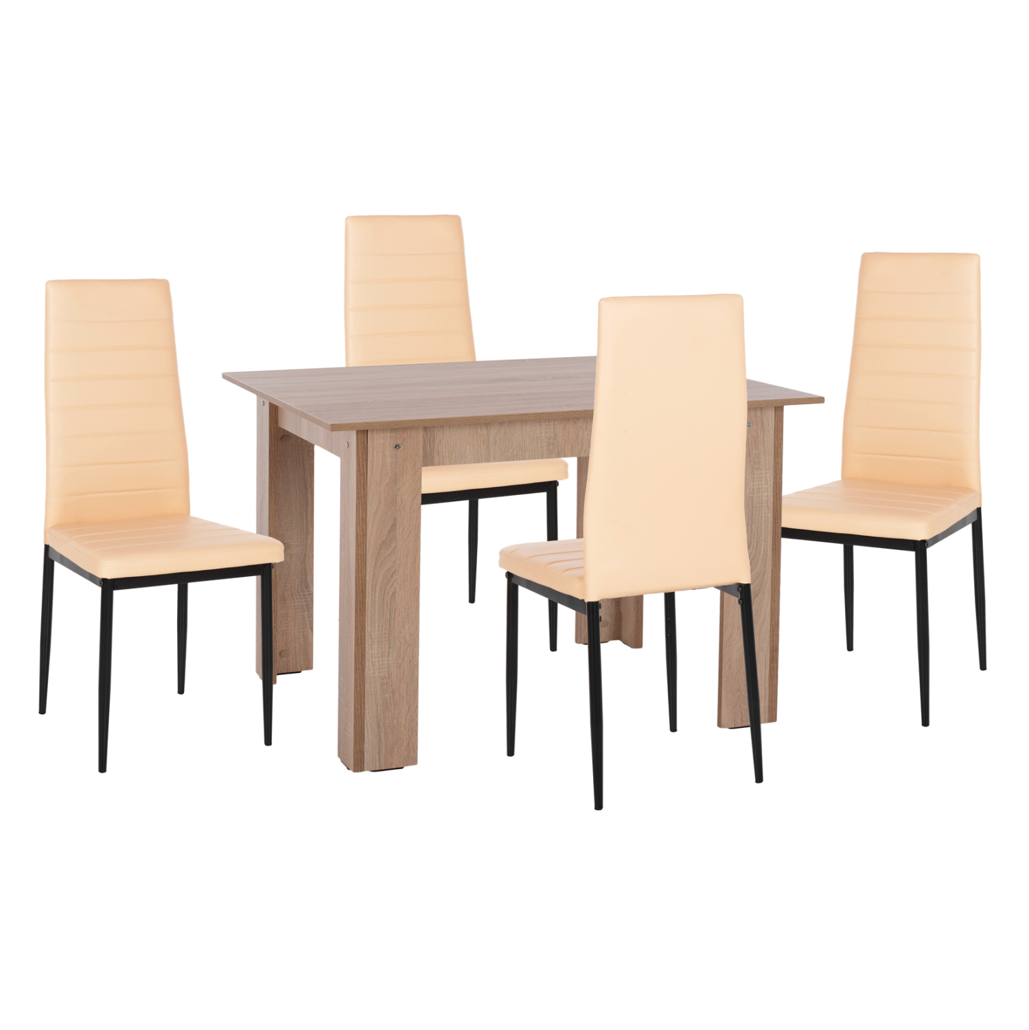 set-trapezarias-5-tmch-fb911908-trapezi-1-1 ΣΕΤ ΤΡΑΠΕΖΑΡΙΑΣ 5ΤΜΧ HM11908 ΤΡΑΠΕΖΙ 110x80εκ. & 4 ΚΑΡΕΚΛΕΣ LADY K/D ΜΟΚΑ ΑΝΟΙΧΤΟ ΚΡΕΜ - Image 1