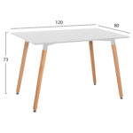 ΣΕΤ ΤΡΑΠΕΖΑΡΙΑΣ 5ΤΜΧ MINIMAL HM11767 ΛΕΥΚΟ MDF-ΜΠΕΖ ΥΦΑΣΜΑ - Image 2