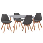 ΣΕΤ ΤΡΑΠΕΖΑΡΙΑΣ 5ΤΜΧ VEGAS HM21177 MDF TOP ΣΕ ΓΚΡΙ--ΥΦΑΣΜΑ ΣΕ ΓΚΡΙ