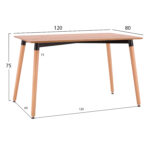 ΣΕΤ ΤΡΑΠΕΖΑΡΙΑΣ 5ΤΜΧ LUCIEN HM21183 MDF TOP & ΞΥΛΟ ΟΞΙΑΣ ΣΕ ΦΥΣΙΚΟ ΧΡΩΜΑ - Image 2
