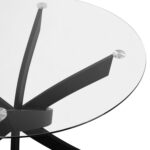 ΣΕΤ ΤΡΑΠΕΖΑΡΙΑΣ 5ΤΜΧ LADY HM21199.03 ΓΥΑΛΙ--ΜΕΤΑΛΛΟ ΣΕ ΜΑΥΡΟ & ΒΕΛΟΥΔΟ ΚΥΠΑΡΙΣΣΙ - Image 4