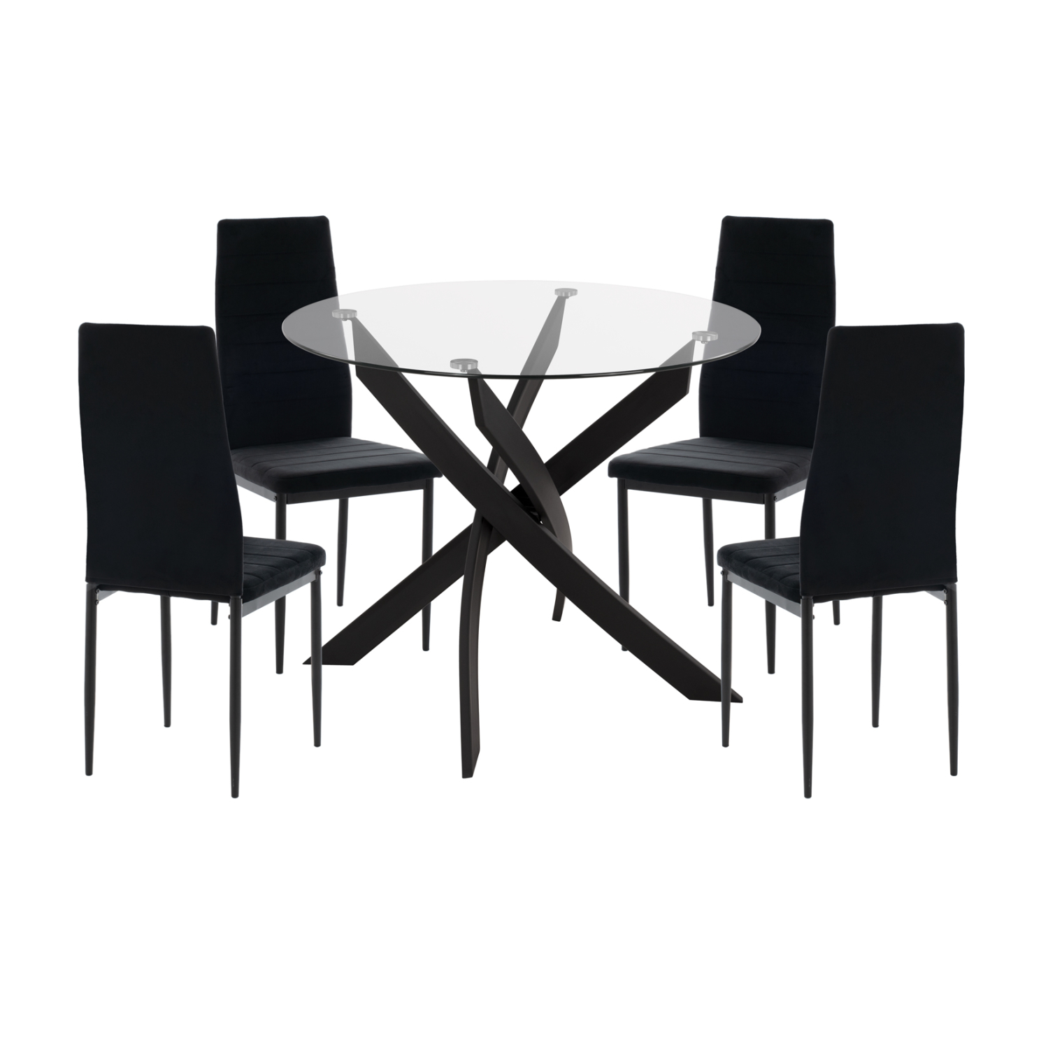 set-trapezarias-5tmch-fb92119904-gyali-m-7 ΣΕΤ ΤΡΑΠΕΖΑΡΙΑΣ 5ΤΜΧ LADY HM21199.04 ΓΥΑΛΙ--ΜΕΤΑΛΛΟ & ΒΕΛΟΥΔΟ ΣΕ ΜΑΥΡΟ - Image 1