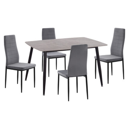 ΣΕΤ ΤΡΑΠΕΖΑΡΙΑΣ 5ΤΜΧ RAVEN HM21224.03 ΚΕΡΑΜΙΚΟ TOP ΓΚΡΙ ΜΑΡΜΑΡΟ--ΒΕΛΟΥΔΟ ΓΚΡΙ