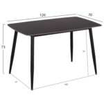 ΣΕΤ ΤΡΑΠΕΖΑΡΙΑΣ 5ΤΜΧ RAVEN HM21264.02 ΚΕΡΑΜΙΚΟ TOP ΜΑΥΡΟ ΜΑΡΜΑΡΟ--ΒΕΛΟΥΔΟ ΣΑΠΙΟ ΜΗΛΟ - Image 2