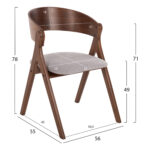 ΣΕΤ ΤΡΑΠΕΖΑΡΙΑΣ 5ΤΜΧ NEKKER HM21340.01 ΤΡΑΠΕΖΙ ΑΠΟ MDF--ΚΑΡΕΚΛΕΣ ΑΠΟ RUBBERWOOD - Image 3