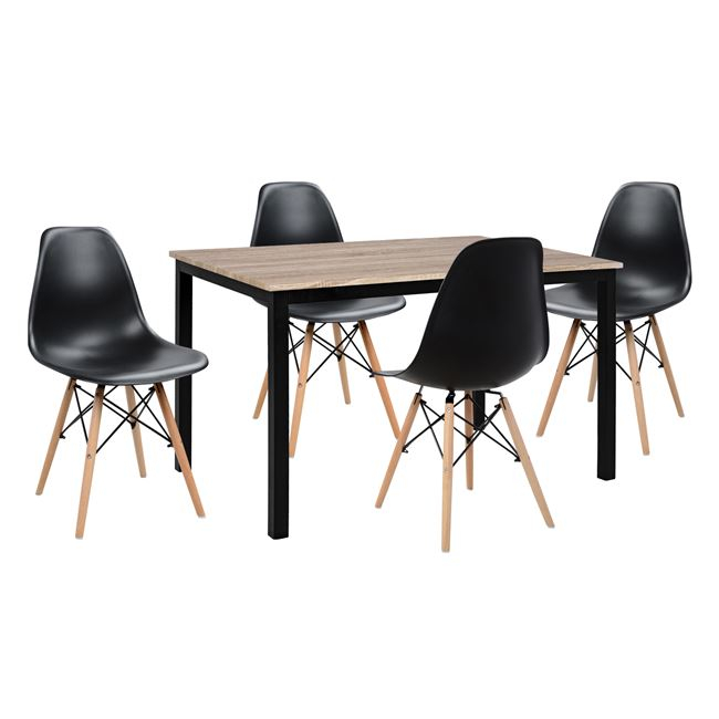 set-trapezarias-5tmch-hm10340-trapezi-11-3 ΣΕΤ ΤΡΑΠΕΖΑΡΙΑΣ 5ΤΜΧ HM10340 ΤΡΑΠΕΖΙ & 4 ΚΑΡΕΚΛΕΣ TWIST 110x70x76 cm - Image 1