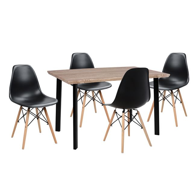 set-trapezarias-5tmch-hm10343-trapezi-11 ΣΕΤ ΤΡΑΠΕΖΑΡΙΑΣ 5ΤΜΧ HM10343 ΤΡΑΠΕΖΙ & 4 ΚΑΡΕΚΛΕΣ TWIST 110x70x75.5 cm - Image 1