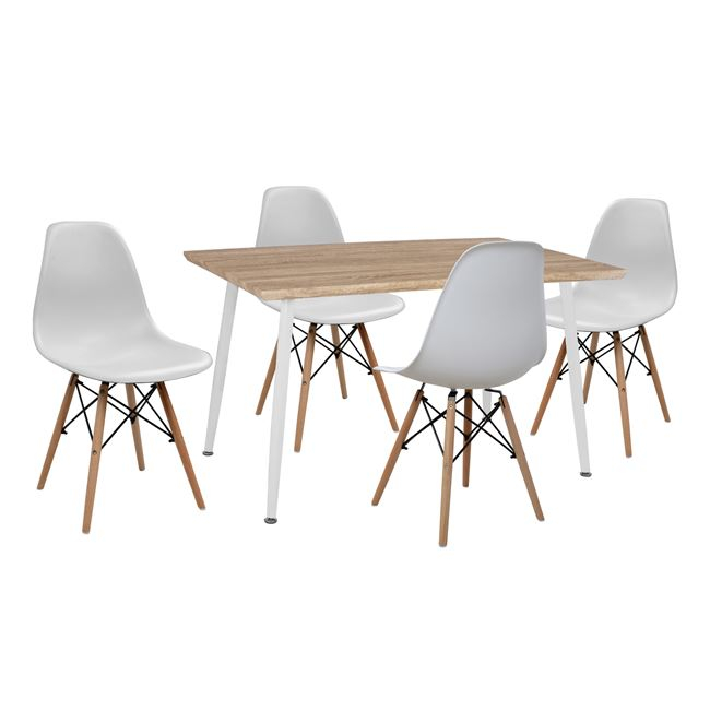 set-trapezarias-5tmch-hm1034902-trapezi-1-1 ΣΕΤ ΤΡΑΠΕΖΑΡΙΑΣ 5ΤΜΧ HM10349.02 ΤΡΑΠΕΖΙ & ΚΑΡΕΚΛΕΣ TWIST 120x70x76,5 cm - Image 1