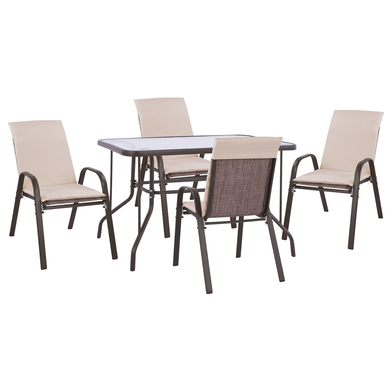 set-trapezarias-5tmch-me-4-karekles-me-m ΣΕΤ ΤΡΑΠΕΖΑΡΙΑΣ 5ΤΜΧ ΜΕ 4 ΚΑΡΕΚΛΕΣ ΜΕ ΜΑΞΙΛΑΡΙ & ΤΡΑΠΕΖΙ 110x60 ΚΑΦΕ HM10566.02 - Image 1