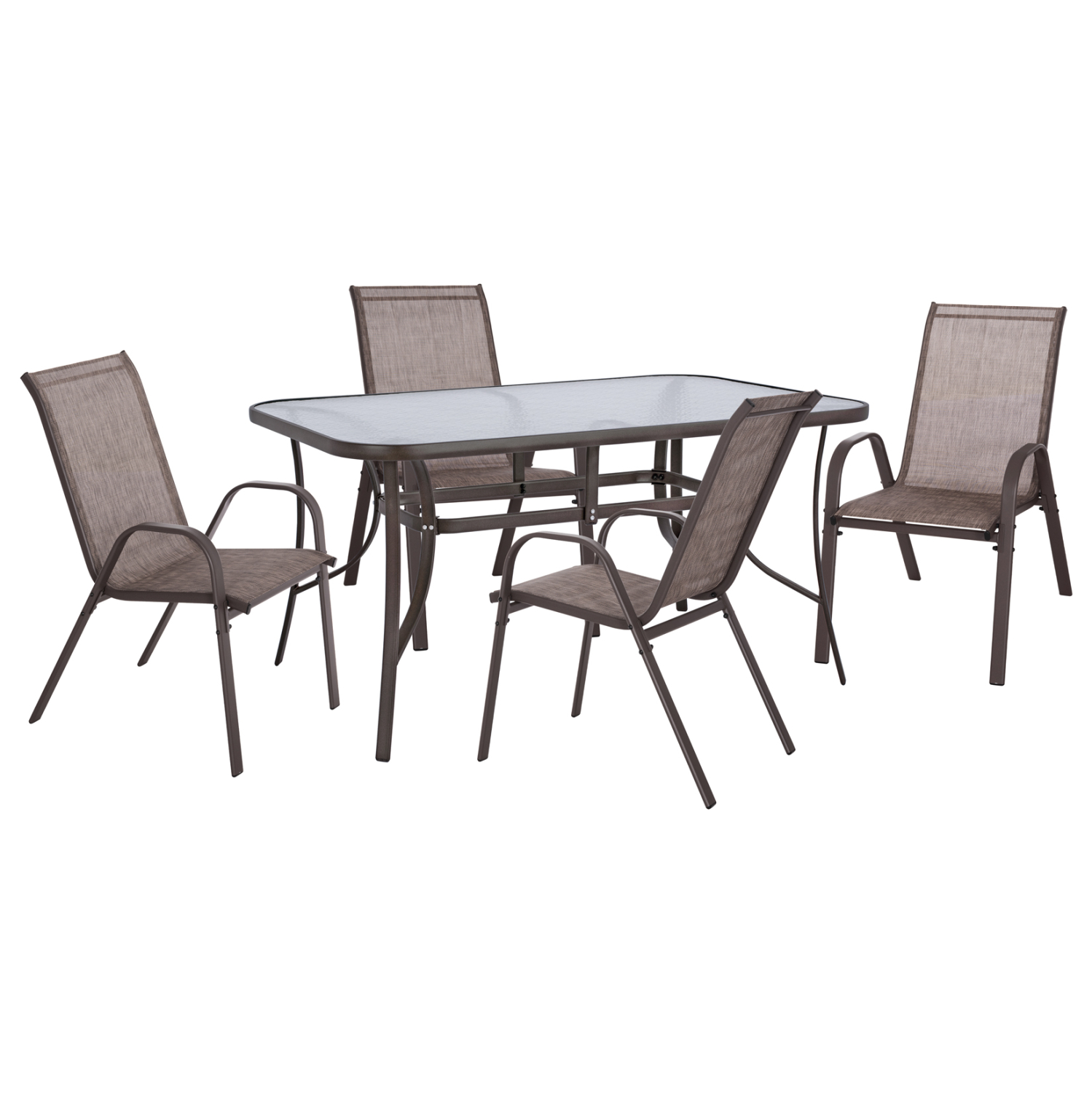 set-trapezarias-5tmch-me-metalliko-trape-4 ΣΕΤ ΤΡΑΠΕΖΑΡΙΑΣ ΚΑΦΕ ΜΕΤΑΛΛΙΚΟ 5ΤΜΧ ΜΕ 4 ΚΑΡΕΚΛΕΣ & ΤΡΑΠΕΖΙ 150Χ90 HM5201 - Image 1