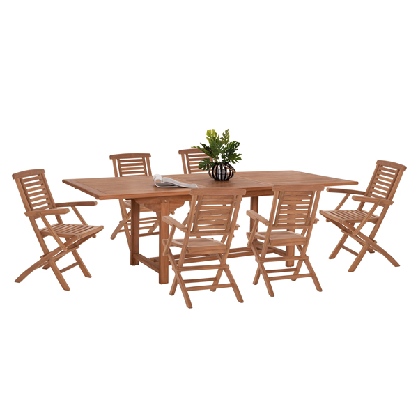 set-trapezarias-fb921288-trapezi-6-polyt-9 ΣΕΤ ΤΡΑΠΕΖΑΡΙΑΣ CRANDER HM21288 ΤΡΑΠΕΖΙ & 6 ΠΟΛΥΘΡΟΝΕΣ ΠΤΥΣΣΟΜΕΝΕΣ-ΤΕΑΚ - Image 1