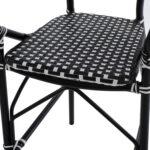 ΣΚΑΜΠΟ ΑΛΟΥΜΙΝΙΟΥ BAMBOO LOOK ΜΕ WICKER ΜΑΥΡΟ ΛΕΥΚΟ HM5794.02 56x60x126 εκ. - Image 8