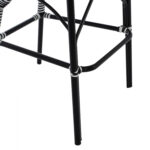 ΣΚΑΜΠΟ ΑΛΟΥΜΙΝΙΟΥ BAMBOO LOOK ΜΕ WICKER ΜΑΥΡΟ ΛΕΥΚΟ HM5794.02 56x60x126 εκ. - Image 9