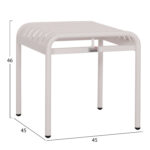 ΣΚΑΜΠΟ ΑΛΟΥΜΙΝΙΟΥ RACHEL HM6340.02 ΛΕΥΚΟ 45x45x46Υεκ. - Image 2
