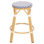 ΣΚΑΜΠΟ ΑΛΟΥΜΙΝΙΟΥ ΜΕΣ.ΥΨΟΥΣ CHINO HM6286.05 BAMBOO LOOK & TEXTILENE ΜΠΛΕ 43x43x65Υεκ - Image 3