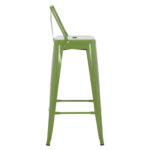 ΣΚΑΜΠΟ BAR ΜΕΤΑΛΛΙΚΟ MELITA ME ΠΛΑΤΗ ΣΕ LIGHT OLIVE GREEN HM8643.13 43Χ43Χ100Yεκ. - Image 4