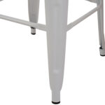 ΣΚΑΜΠΟ BAR ΜΕΤΑΛΛΙΚΟ MELITA ΣΕ ΛΕΥΚΟ ΜΑΤ HM8642.21 43x43x78 εκ. - Image 6