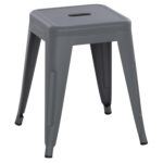 ΣΚΑΜΠΟ ΜΕΤΑΛΛΙΚΟ MELITA HM0096.50 ΣΕ ΓΚΡΙ ΜΑΤ ΧΡΩΜΑ 37x37x45Υεκ. - Image 4