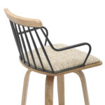 ΣΚΑΜΠΟ ΜΠΑΡ JUDI HM9985.01 WHITE WASH Κ.Π.-ΜΑΥΡΟ ΜΕΤΑΛΛΟ-ΜΠΕΖ ΥΦΑΣΜΑ 48x52x92Υεκ - Image 9