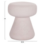 ΣΚΑΜΠΟ ΣΤΡΟΓΓΥΛΟ INTERON HM18171.02 FIBER CEMENT ΣΕ ΛΕΥΚΟ--Φ34x39Υεκ. - Image 2